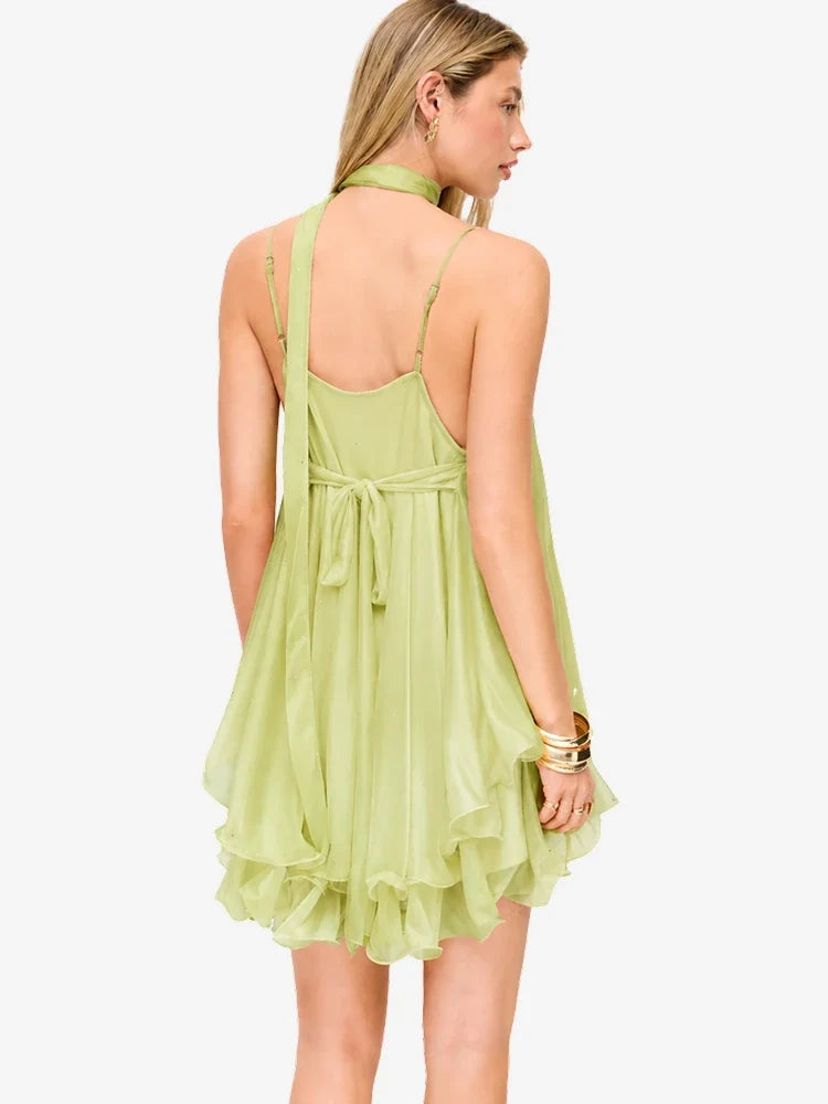 Dreamy Tulle Ruffle Mini Dress