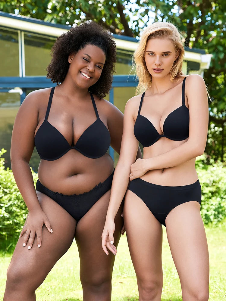 Deep V Seamless Push-Up T-Shirt Bra
